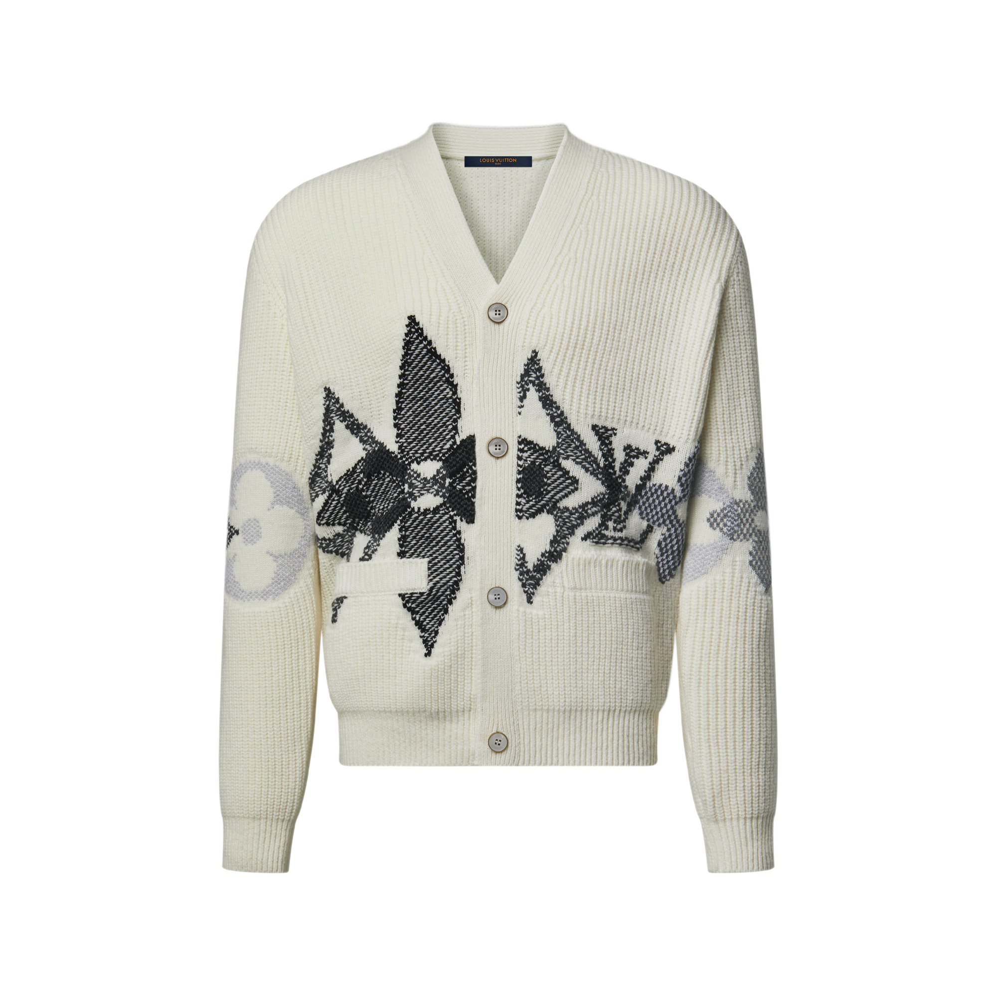 Graphic Knitted Cardigan - Luxury White | LOUIS VUITTON